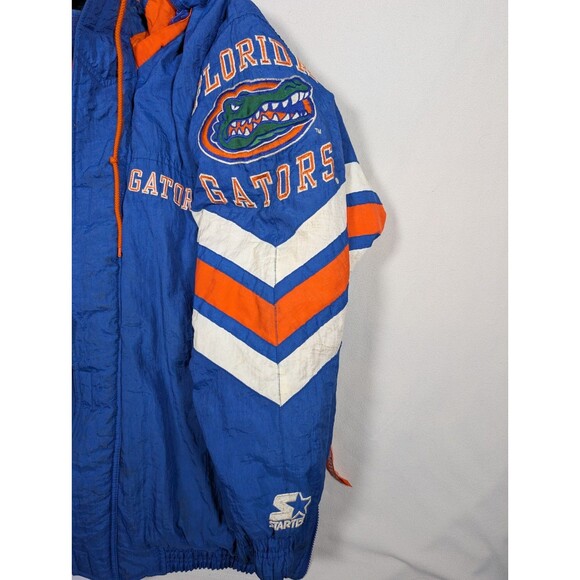 Vintage 90's Starter NCAA Florida Gators Mens Jacket Medium Zip Hoodie Logo - Picture 9 of 13